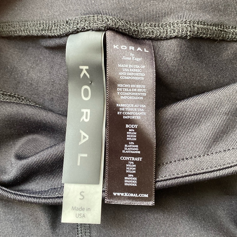 KORAL Black High-Rise Mesh Panel Leggings – Size Small - Picture 5 of 5